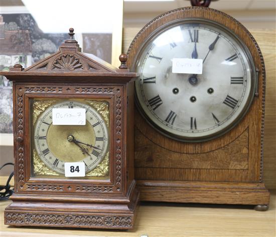 Two mantel clocks
